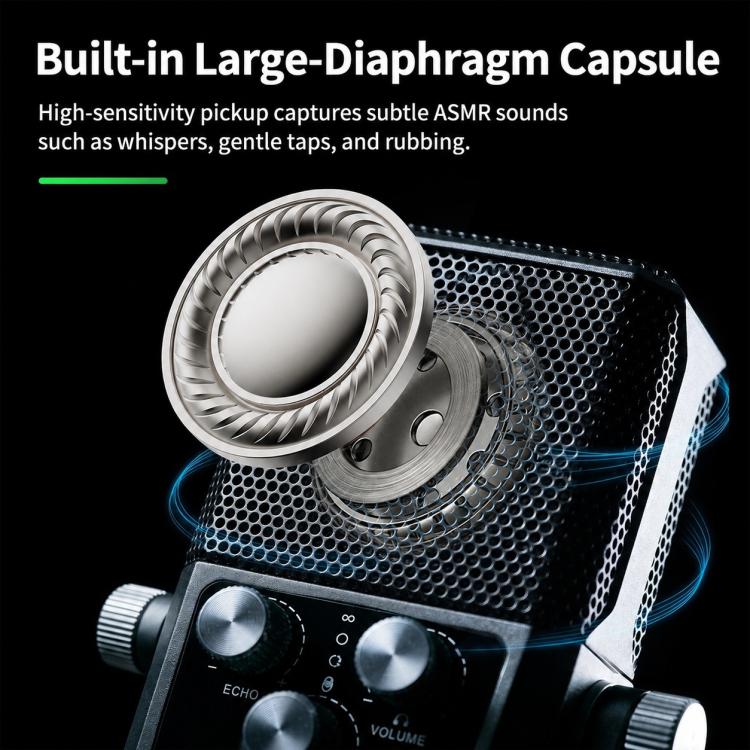 Microfono a condensatore ASMR multidirezionale BM-959PL per registrazioni.