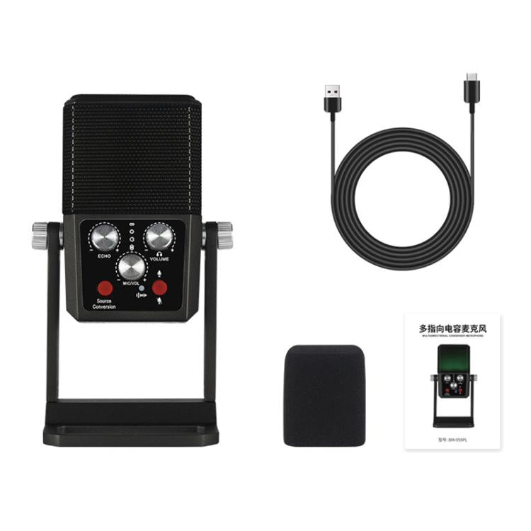 Microfono a condensatore ASMR multidirezionale BM-959PL per registrazioni.