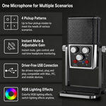 Microfono a condensatore ASMR multidirezionale BM-959PL per registrazioni.