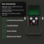Microfono a condensatore ASMR multidirezionale BM-959PL per registrazioni.