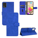Tinta unita Skin Feel Fibbia magnetica Flip orizzontale Custodia in pelle PU con struttura in vitello con supporto e slot per schede e portafoglio, For LG K42, For LG Wing 5G, For OPPO Realme V5 / Realme Q2, For Wiko View5 Plus                         ...