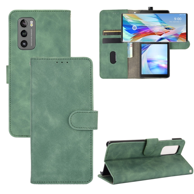 Tinta unita Skin Feel Fibbia magnetica Flip orizzontale Custodia in pelle PU con struttura in vitello con supporto e slot per schede e portafoglio, For LG K42, For LG Wing 5G, For OPPO Realme V5 / Realme Q2, For Wiko View5 Plus                         ...