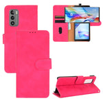 Tinta unita Skin Feel Fibbia magnetica Flip orizzontale Custodia in pelle PU con struttura in vitello con supporto e slot per schede e portafoglio, For LG K42, For LG Wing 5G, For OPPO Realme V5 / Realme Q2, For Wiko View5 Plus                         ...