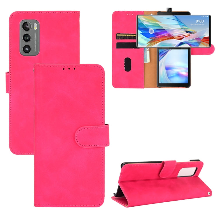 Tinta unita Skin Feel Fibbia magnetica Flip orizzontale Custodia in pelle PU con struttura in vitello con supporto e slot per schede e portafoglio, For LG K42, For LG Wing 5G, For OPPO Realme V5 / Realme Q2, For Wiko View5 Plus                         ...