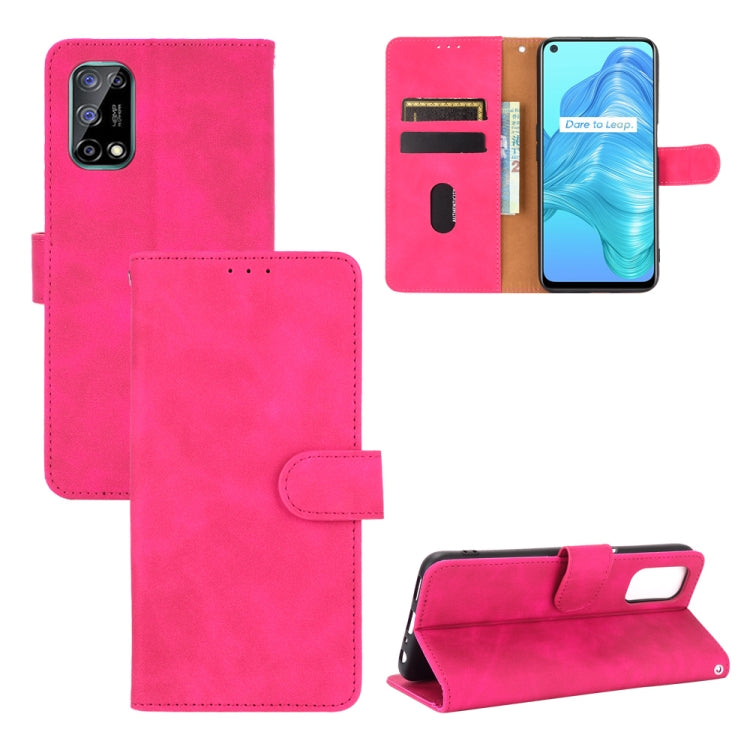 Tinta unita Skin Feel Fibbia magnetica Flip orizzontale Custodia in pelle PU con struttura in vitello con supporto e slot per schede e portafoglio, For LG K42, For LG Wing 5G, For OPPO Realme V5 / Realme Q2, For Wiko View5 Plus                         ...