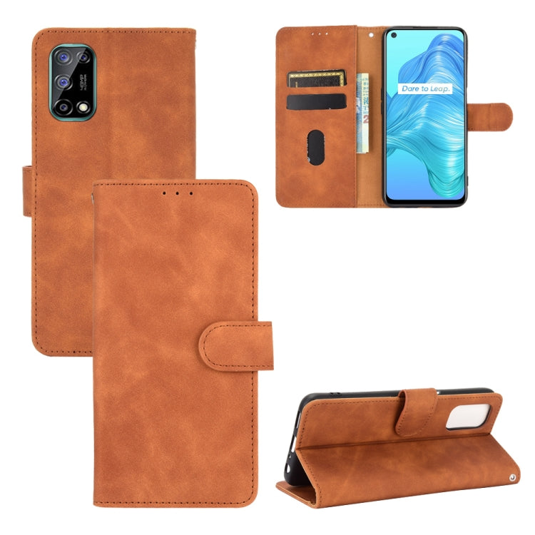 Tinta unita Skin Feel Fibbia magnetica Flip orizzontale Custodia in pelle PU con struttura in vitello con supporto e slot per schede e portafoglio, For LG K42, For LG Wing 5G, For OPPO Realme V5 / Realme Q2, For Wiko View5 Plus                         ...