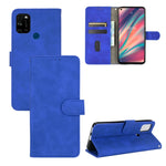 Tinta unita Skin Feel Fibbia magnetica Flip orizzontale Custodia in pelle PU con struttura in vitello con supporto e slot per schede e portafoglio, For LG K42, For LG Wing 5G, For OPPO Realme V5 / Realme Q2, For Wiko View5 Plus                         ...