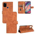 Tinta unita Skin Feel Fibbia magnetica Flip orizzontale Custodia in pelle PU con struttura in vitello con supporto e slot per schede e portafoglio, For LG K42, For LG Wing 5G, For OPPO Realme V5 / Realme Q2, For Wiko View5 Plus                         ...