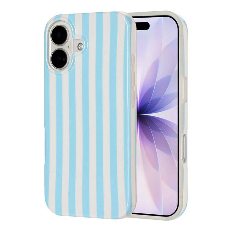 Custodia per telefono in TPU con stampa IMD a strisce verticali a copertura totale., For iPhone 16, For iPhone 15 Pro Max, For iPhone 15 Pro, For iPhone 15 Plus