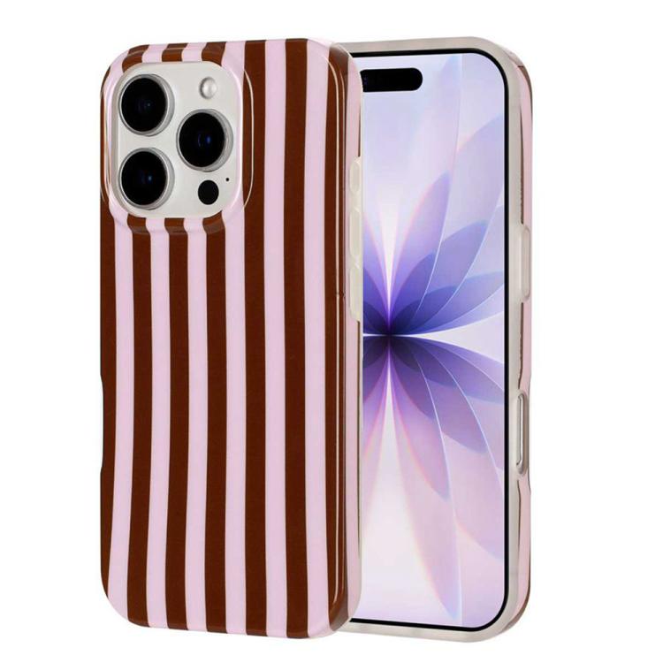 Custodia per telefono in TPU con stampa IMD a strisce verticali a copertura totale., For iPhone 16, For iPhone 15 Pro Max, For iPhone 15 Pro, For iPhone 15 Plus