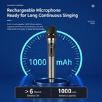 Microfono wireless ricaricabile E1 UHF 2 in 1