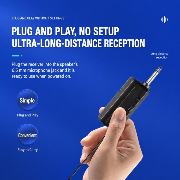 Microfono wireless ricaricabile E1 UHF 2 in 1