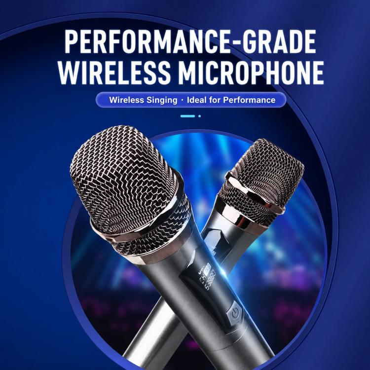 Microfono wireless ricaricabile E1 UHF da 1 a 2