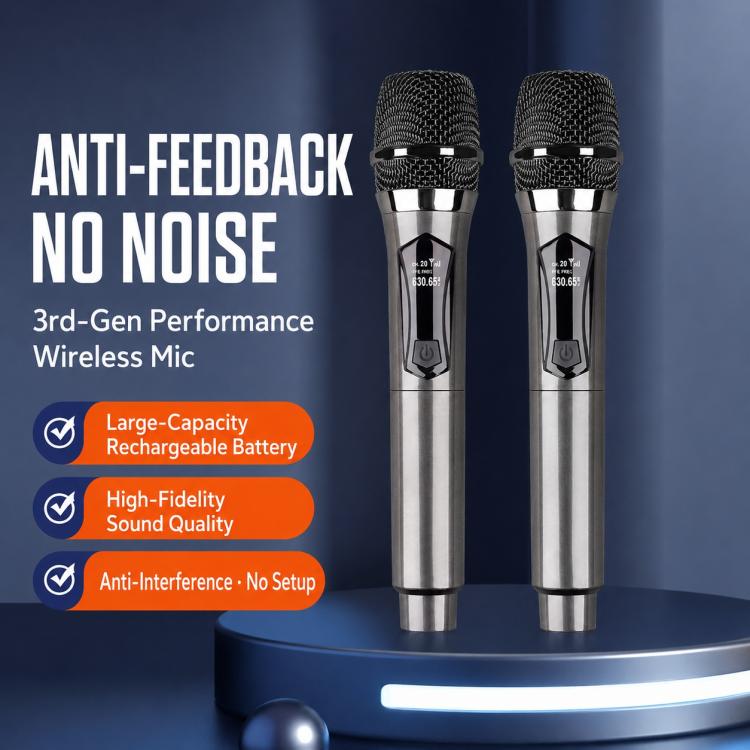 Microfono wireless portatile ricaricabile GE1 2.4G, Single Microphone, Dual Microphones