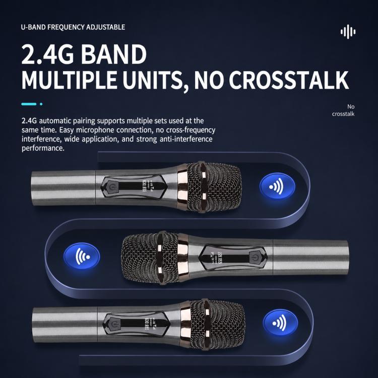 Microfono wireless portatile ricaricabile GE1 2.4G, Single Microphone, Dual Microphones