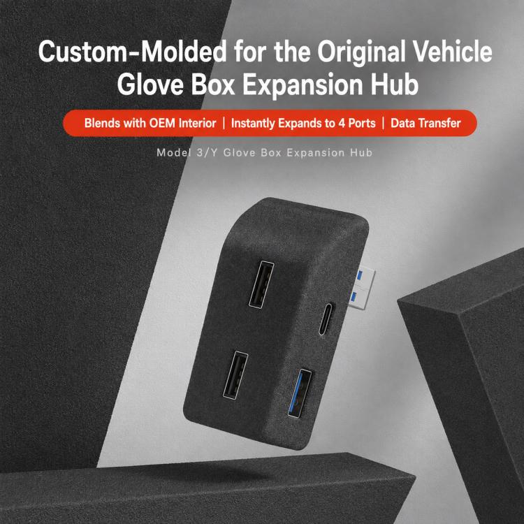 Stazione di aggancio per vano portaoggetti e console centrale dell'auto, For Tesla Model Y, For Tesla Model 3/ Y / Y L Docking Station
