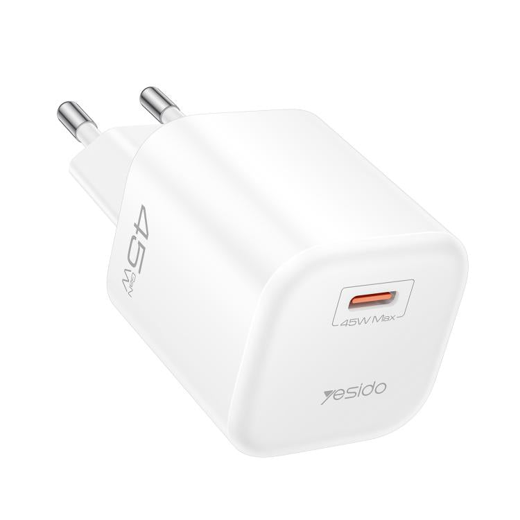 Caricabatterie rapido Yesido PD45W GaN Type-C con cavo da Type-C a Type-C, EU Plug, UK Plug, US Plug