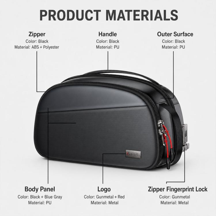 Borsa organizer Yesido WB63 con chiusura a impronta digitale