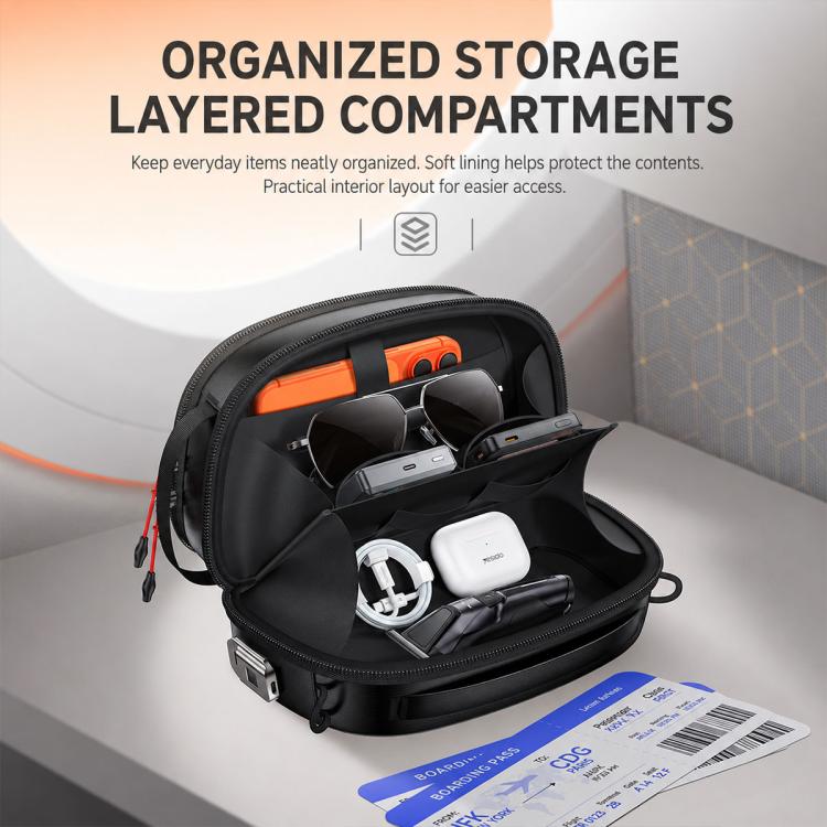 Borsa organizer Yesido WB63 con chiusura a impronta digitale