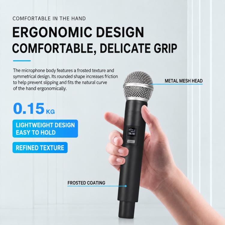 Microfono wireless portatile 2.4G E5 2 in 1