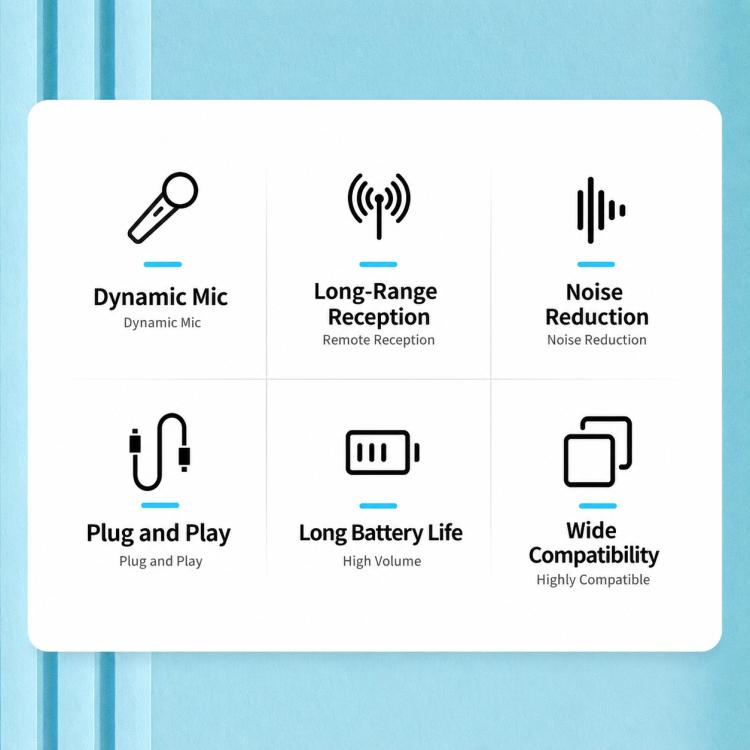 Microfono wireless portatile 2.4G E5 2 in 1