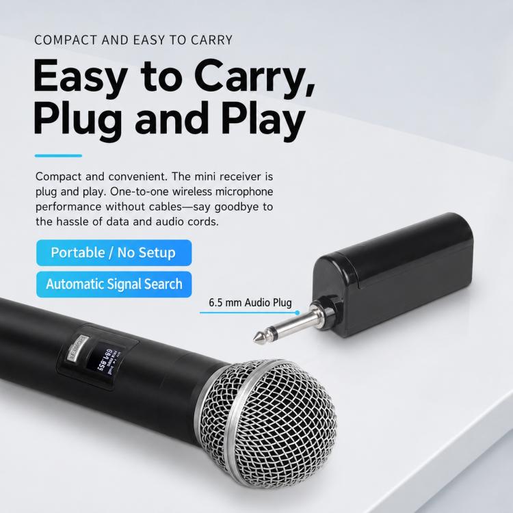 Microfono wireless portatile 2.4G E5 2 in 1