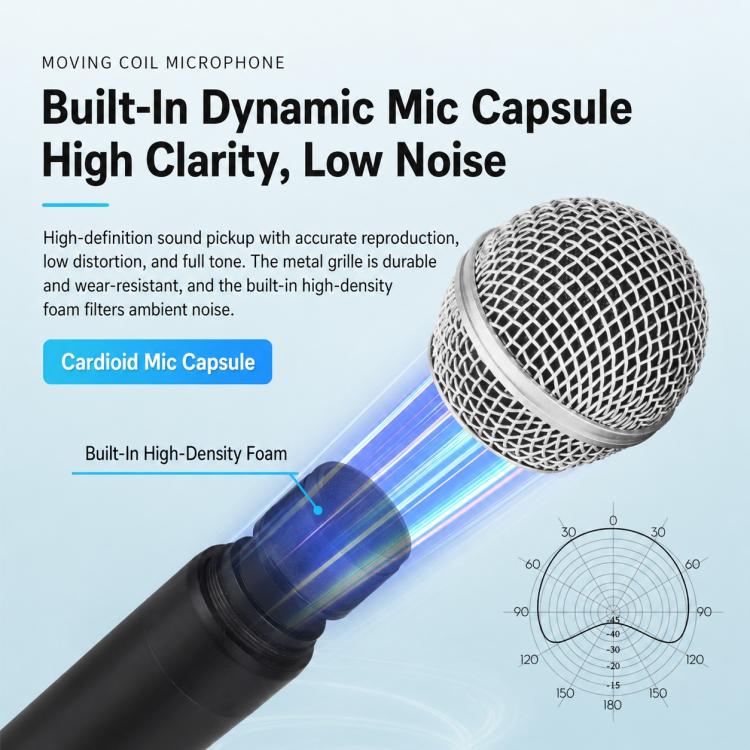 Microfono wireless portatile 2.4G E5 2 in 1