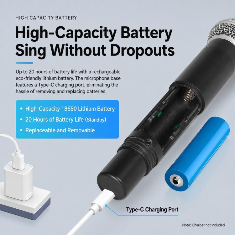Microfono wireless portatile 2.4G E5 2 in 1