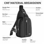 Borsa a tracolla Yesido WB64 con chiusura a impronta digitale