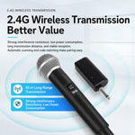 Microfono wireless portatile E5 da 1 a 2 pollici, 2,4 GHz