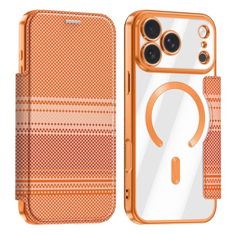 Custodia per telefono in ecopelle con protezione RFID magnetica a quadri colorati., For iPhone 17 Pro Max, For iPhone 17 Pro