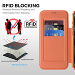 Custodia per telefono in ecopelle con protezione RFID magnetica a quadri colorati., For iPhone 17 Pro Max, For iPhone 17 Pro