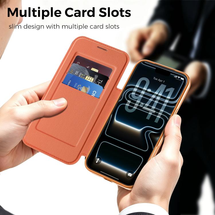 Custodia per telefono in ecopelle con protezione RFID magnetica a quadri colorati., For iPhone 17 Pro Max, For iPhone 17 Pro