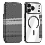 Custodia per telefono in ecopelle con protezione RFID magnetica a quadri colorati., For iPhone 17 Pro Max, For iPhone 17 Pro
