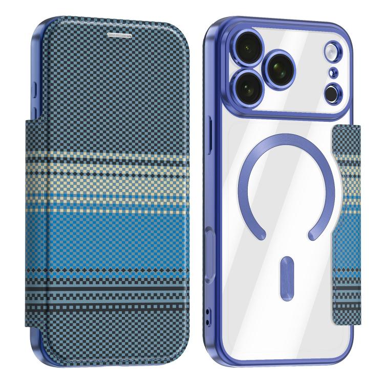 Custodia per telefono in ecopelle con protezione RFID magnetica a quadri colorati., For iPhone 17 Pro Max, For iPhone 17 Pro