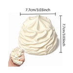 Giocattolo antistress in silicone bianco cremoso 8cm