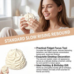 Giocattolo antistress in silicone bianco cremoso 8cm