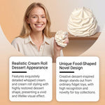 Giocattolo antistress in silicone bianco cremoso 8cm