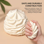 Giocattolo antistress in silicone bianco cremoso 8cm