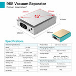 Macchina separatrice per schermi LCD da 15 pollici UYUE 968 con pompa a vuoto integrata, US Plug, EU Plug