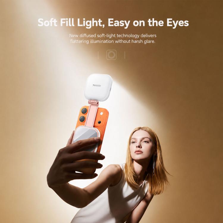 Supporto magnetico per telefono Yesido DH18 con luce di riempimento e specchio, DH18