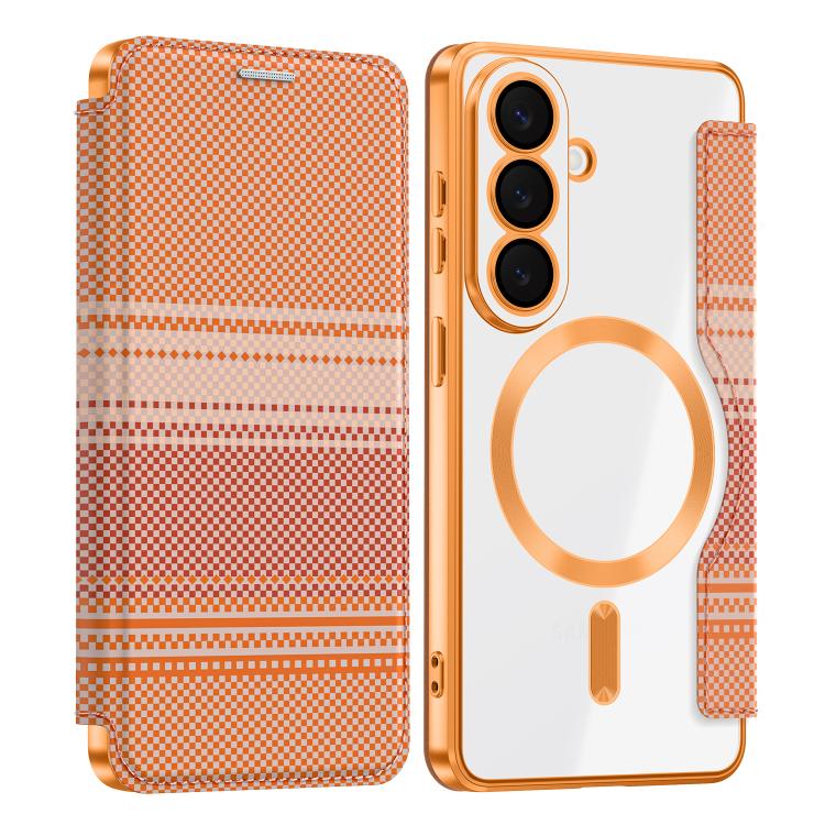 Custodia per telefono in ecopelle con protezione RFID magnetica a quadri colorati., For Galaxy S26+ 5G, For Galaxy S26 Ultra 5G, For Galaxy S26 5G