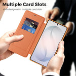 Custodia per telefono in ecopelle con protezione RFID magnetica a quadri colorati., For Galaxy S26+ 5G, For Galaxy S26 Ultra 5G, For Galaxy S26 5G
