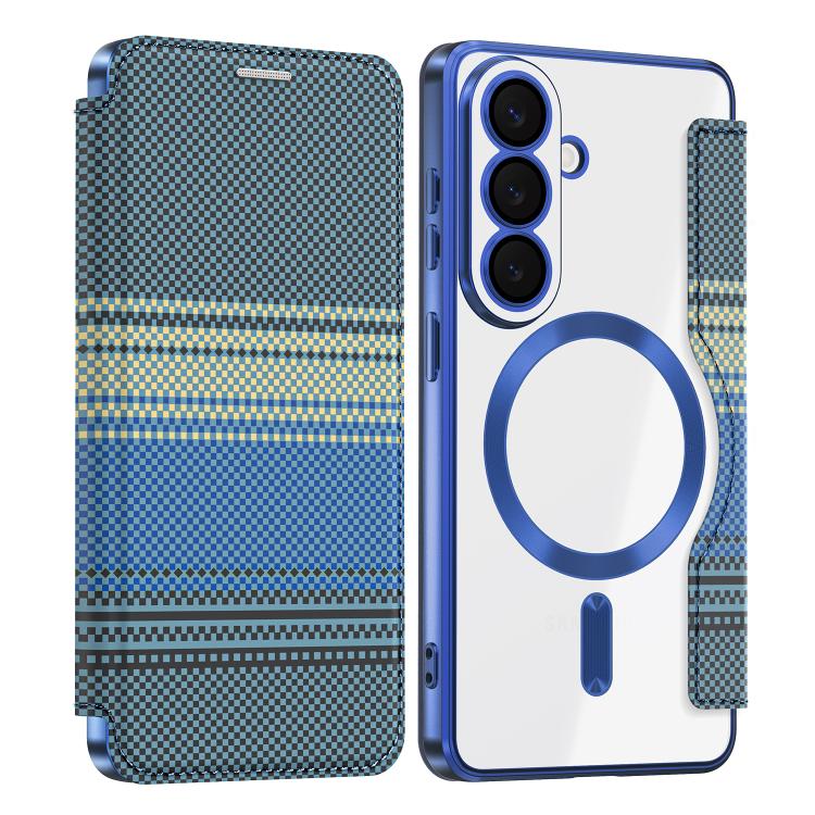 Custodia per telefono in ecopelle con protezione RFID magnetica a quadri colorati., For Galaxy S26+ 5G, For Galaxy S26 Ultra 5G, For Galaxy S26 5G