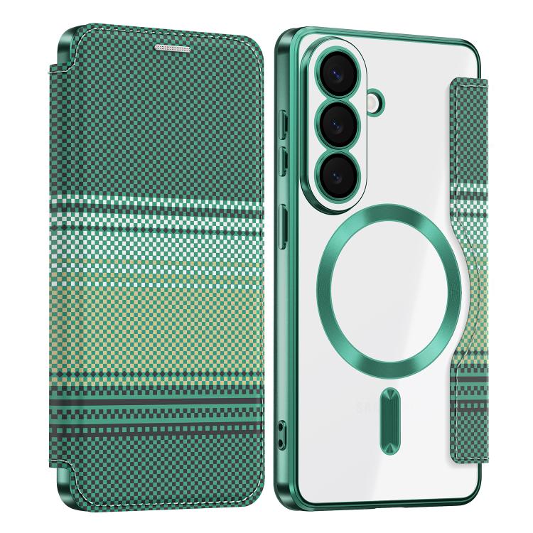 Custodia per telefono in ecopelle con protezione RFID magnetica a quadri colorati., For Galaxy S26+ 5G, For Galaxy S26 Ultra 5G, For Galaxy S26 5G