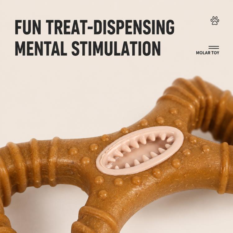 Giocattolo dentale per cani con dispenser di snack, interattivo per la pulizia dei denti e resistente ai morsi., Y-shaped, 8-shaped