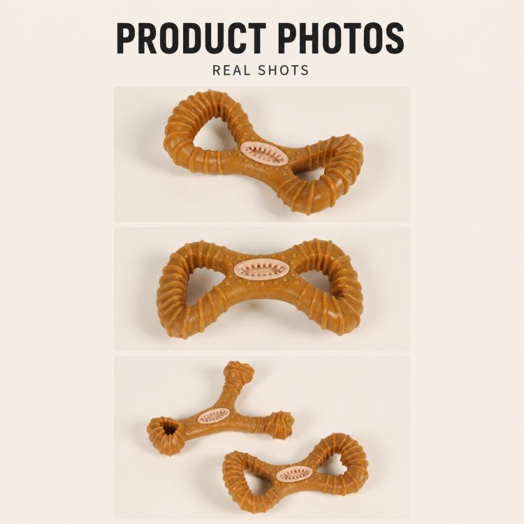 Giocattolo dentale per cani con dispenser di snack, interattivo per la pulizia dei denti e resistente ai morsi., Y-shaped, 8-shaped