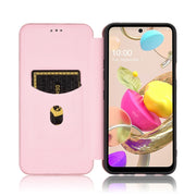 Struttura in fibra di carbonio Flip orizzontale magnetico Custodia in pelle TPU + PC + PU con slot per schede, For LG K42, For OPPO Realme V5 / Realme Q2, For Wiko View5 Plus, For Huawei P Smart 2021 / Y7A