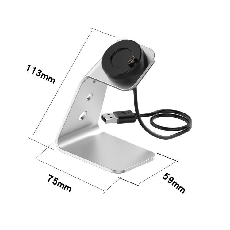 Per Garmin Forerunner 745 / Venu Sq / Fenix 6 Supporto per caricabatterie magnetico universale in lega di alluminio con protezione chip, supporto ricarica rapida, For Garmin Forerunner 745 (Right Interface)
