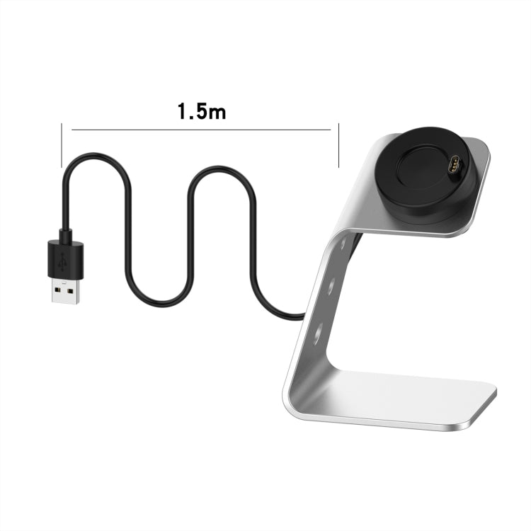 Per Garmin Forerunner 745 / Venu Sq / Fenix 6 Supporto per caricabatterie magnetico universale in lega di alluminio con protezione chip, supporto ricarica rapida, For Garmin Forerunner 745 (Right Interface)